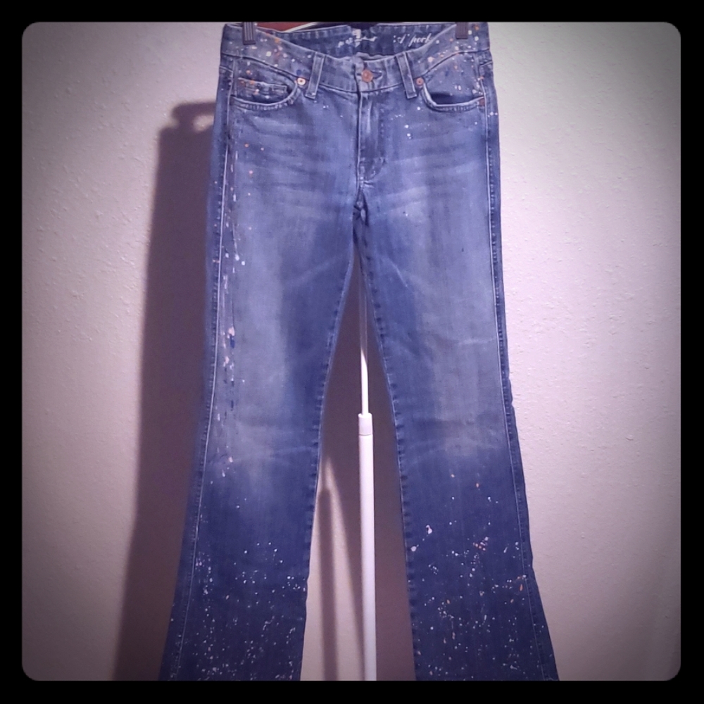 7 FAM Paint Splatter Jeans